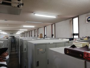 改修前のロッカー室