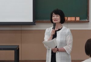 天童睦子学長顧問/名誉教授からは宮城学院のジェンダー教育のこれからが語られました